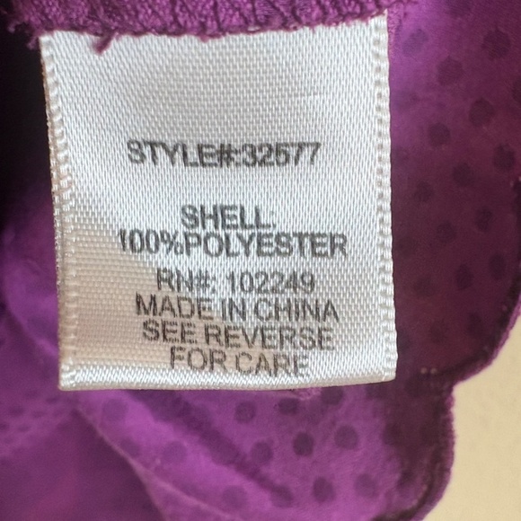 Skies are Blue Sleeveless Purple Polk a Dot Scalloped Hem Blouse; Size XL - Picture 8 of 9